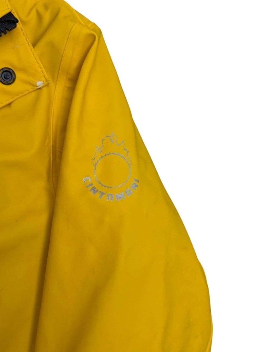 CINTAMANI Waterproof Rain Coat Yellow Long Designer Outdoor Jacket Womens Small - Picture 6 of 8